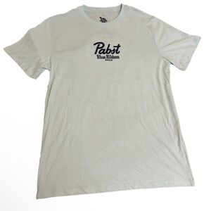Pabst Blue Ribbon Beer Graphic T-Shirt Mint Green PBR Logo Tee Men’s XL NWOT